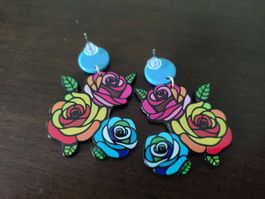 Boucles d'oreilles originales Fleurs neuves