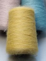 Wolle Superkid Mohair 70% & Seide 30% soft giallo 290g