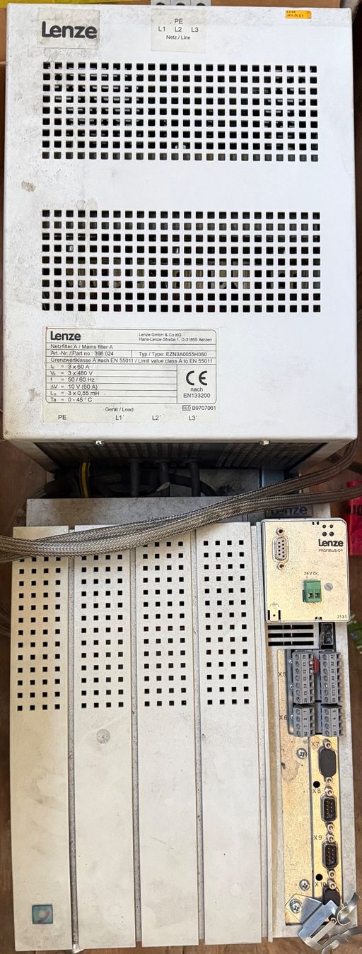 Convertitori: Lenze FU - EZN3A0055H060 & Netzfilter - EZN3A0055H060 – Usato da Dintikon venduto da Baddaru