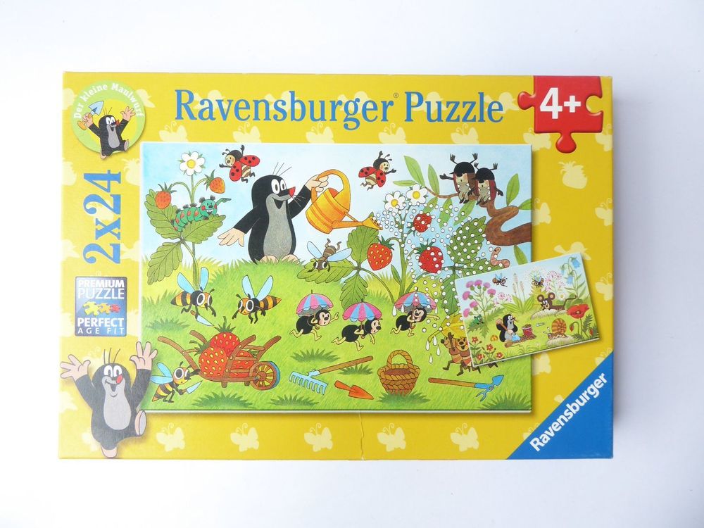 Ravensburger Puzzle, 2 x 24 Teile, Maulwurf im Garten Kaufen auf Ricardo