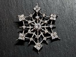 Pendentif flocon de neige en argent 925 et zirconium
