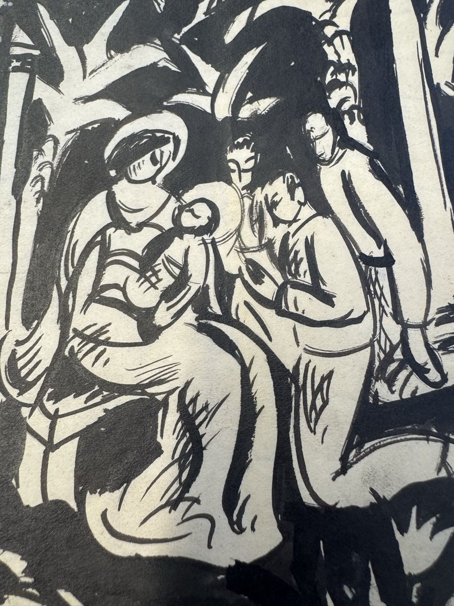 Gemälde: Heinrich Herzig 1887-1964 Maria mit Jesus dunkel Liquidation – Gebraucht aus Frasnacht von Kulturpalast 2