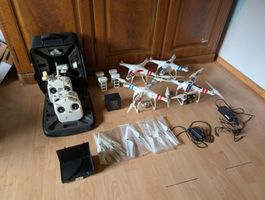 4x DJI Phantom + Zubehör GoPro 4 Kamera fpv Monitor 1×Gimbel