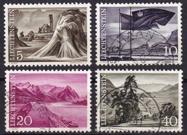 Liechtenstein, Landschaften, Mi 381/382/404*/405