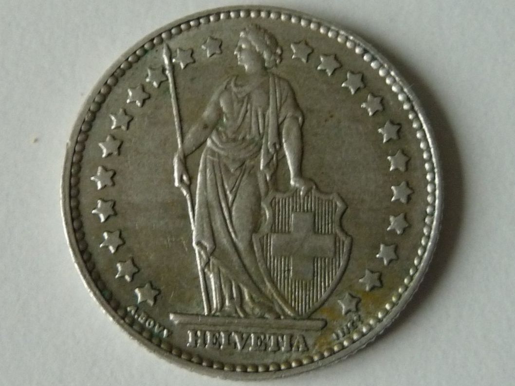 Tutti le monete: 1.- Einfränkler Silber EINE Münze wahlweise 1961 oder 1962 – Usato da Winterthur venduto da ricofly 1