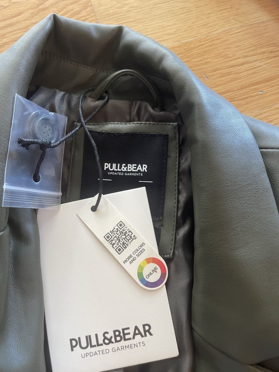Pull&Bear Giacche: Blazer Pull&Bear Damen Blazer Khaki Kunstleder Gr. M - Neu! – Usato da Rüschlikon venduto da leo_mwz2 5