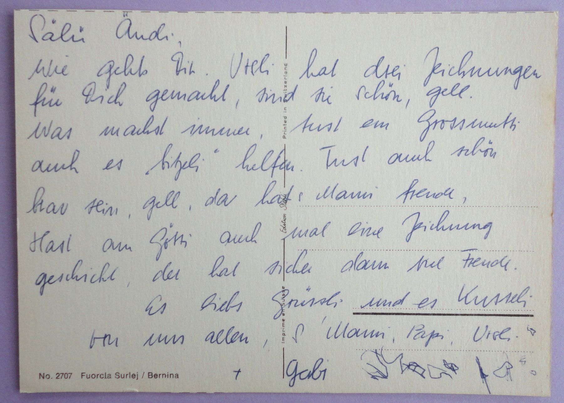 Cartoline postali: Fuorcla Surlej / Bernina – Usato da Fétigny venduto da Billy2miny 1