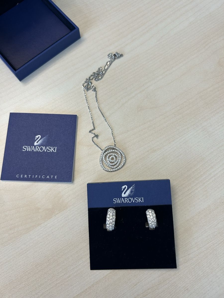 Swarovski Catenine: Swarovski Schmuckset Kette Ohrringe – Nuovo (secondo la descrizione) da Zuchwil venduto da celixne 3