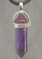 Halskette Y-426 - Säule – Amethyst – ca. 3.5 cm