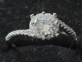Bague argent 925 avec zircons style belle epoque T. 56 - 57☆