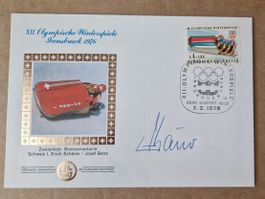 Erich Schärer - Oympia Bronze - signiertes FDC