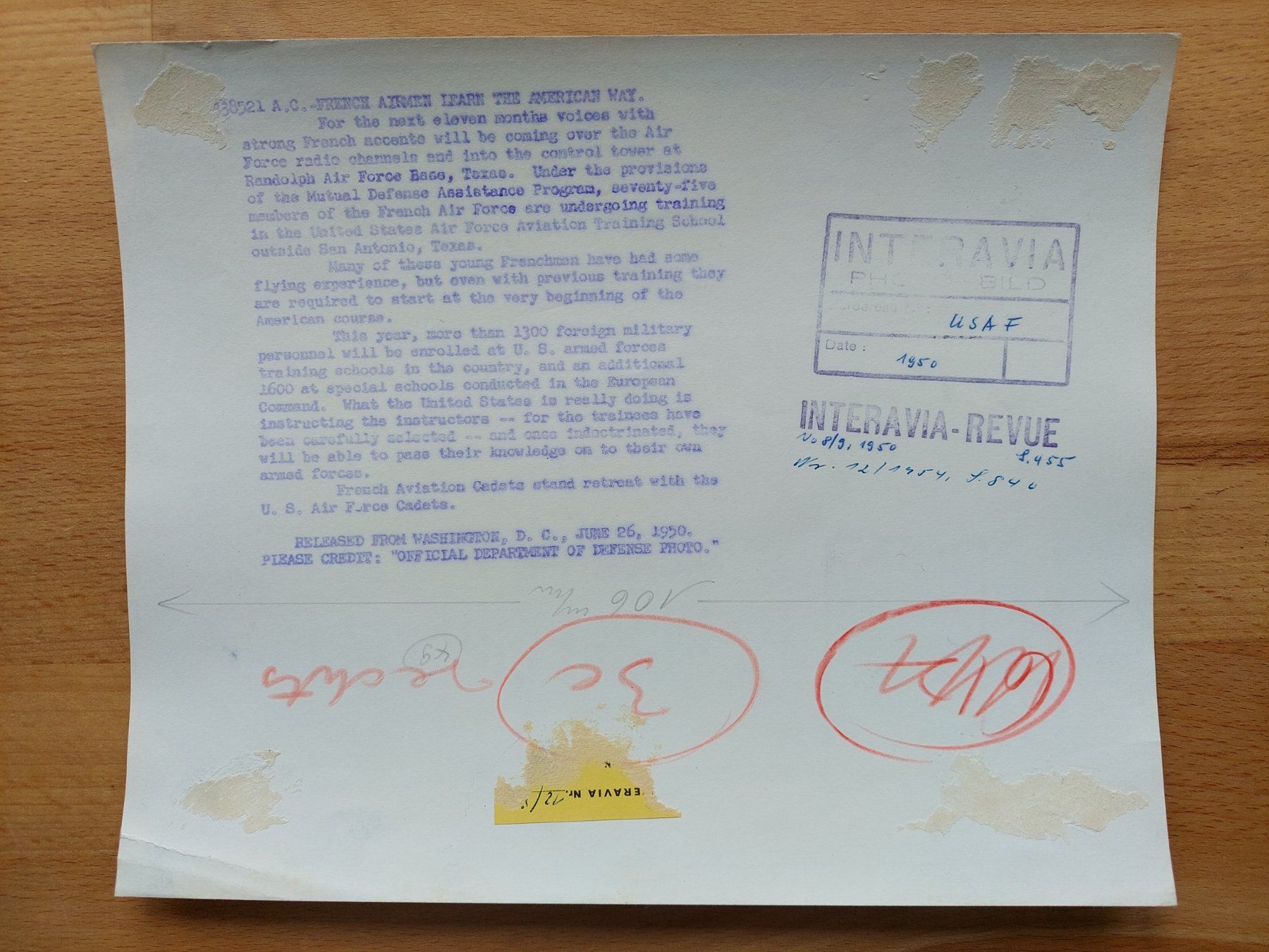 Foto & Immagini: Original Pressefoto Interavia US Armee 1950 – Usato da Obfelden venduto da Foto_Bild_Kunst_Buch 1