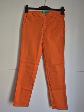 Benetton Chinohose Orange, Grösse 38