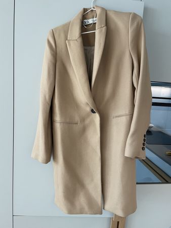 Elegante Zara Damen Jacke Mantel, Grösse M, Beige