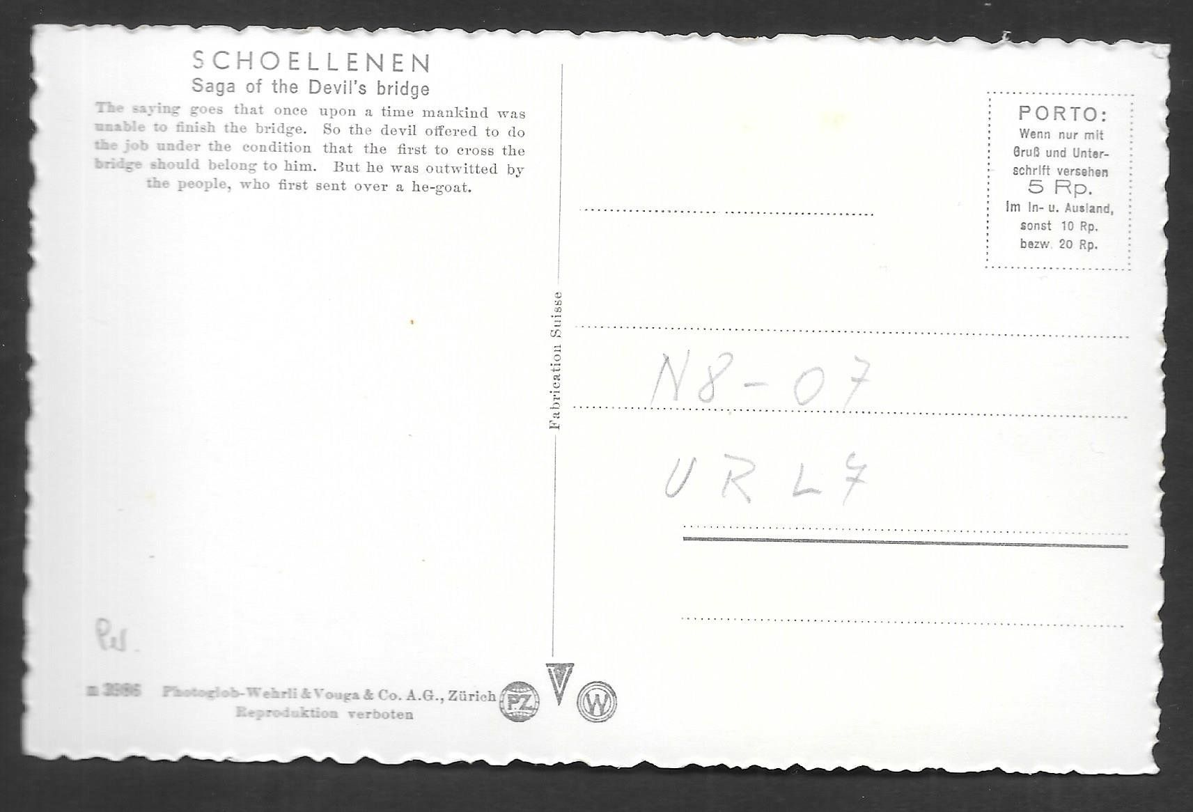Cartes postales: Andermatt Teufelsbrücke – D'occasion à Olten par clotaldi 1
