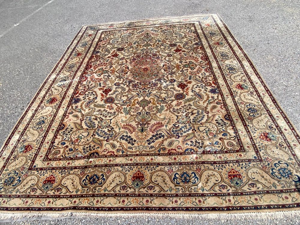großer Perserteppich 350x271cm Teppich geknüpft gereinigt | Kaufen auf ...