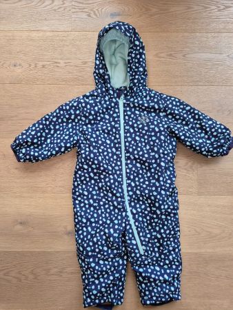 Schneeanzug blau, Gr. 86, 12-18 Mt
