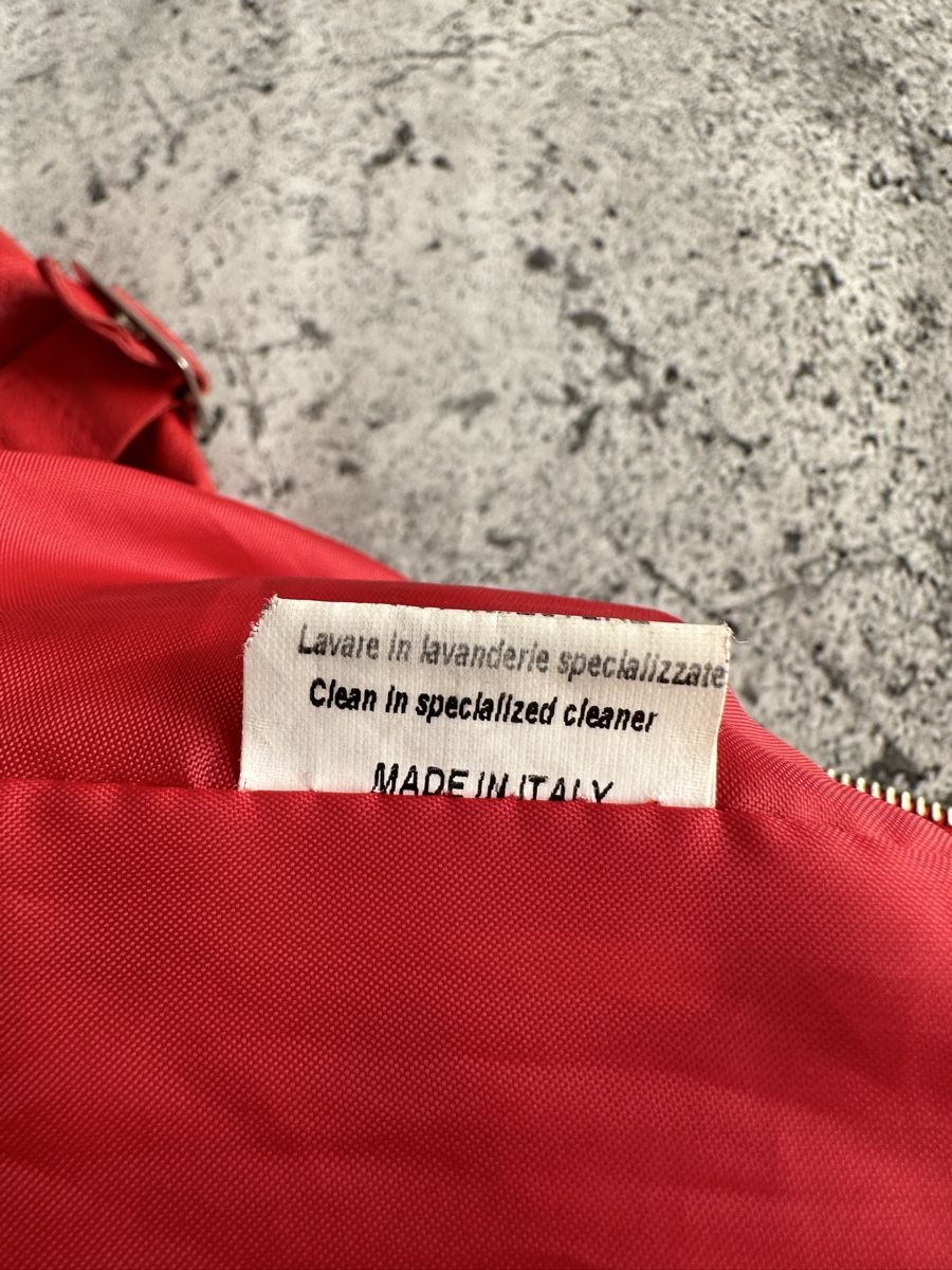 Giacche: Red Leather Biker Jacket, Italian Design - Cool Now! – Usato da Zürich venduto da megastored 3