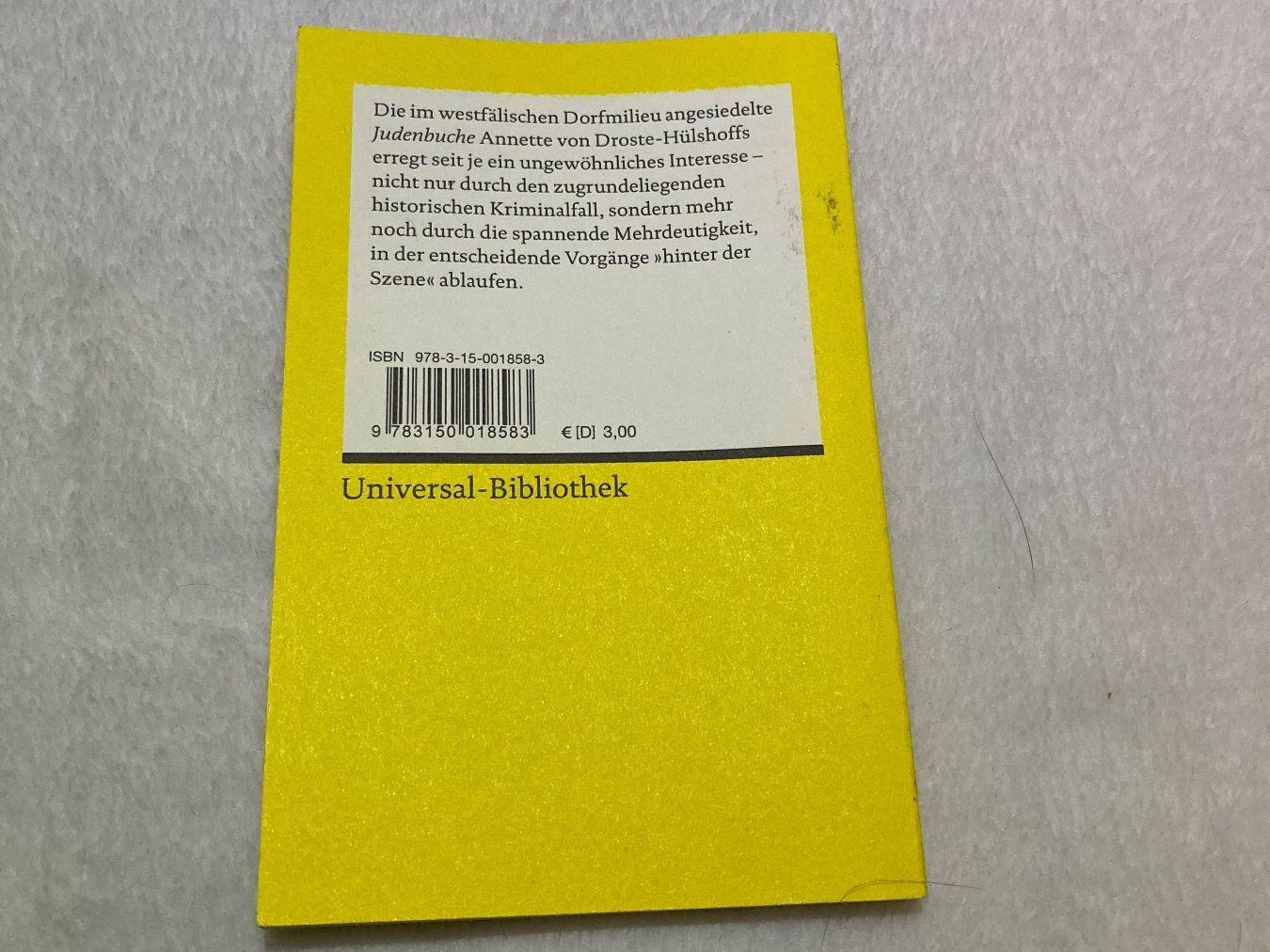 Libri: Die Judenbuche, A. von Droste-Hülshoff – Usato da Ehrendingen venduto da eli_dr72 1