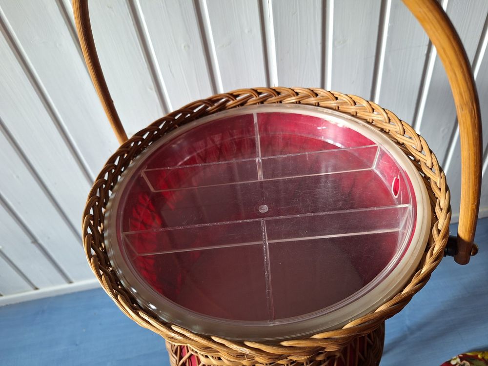 Nähkästchen Massivholz - Traditioneller Nähkorb Mit 7 Fächern