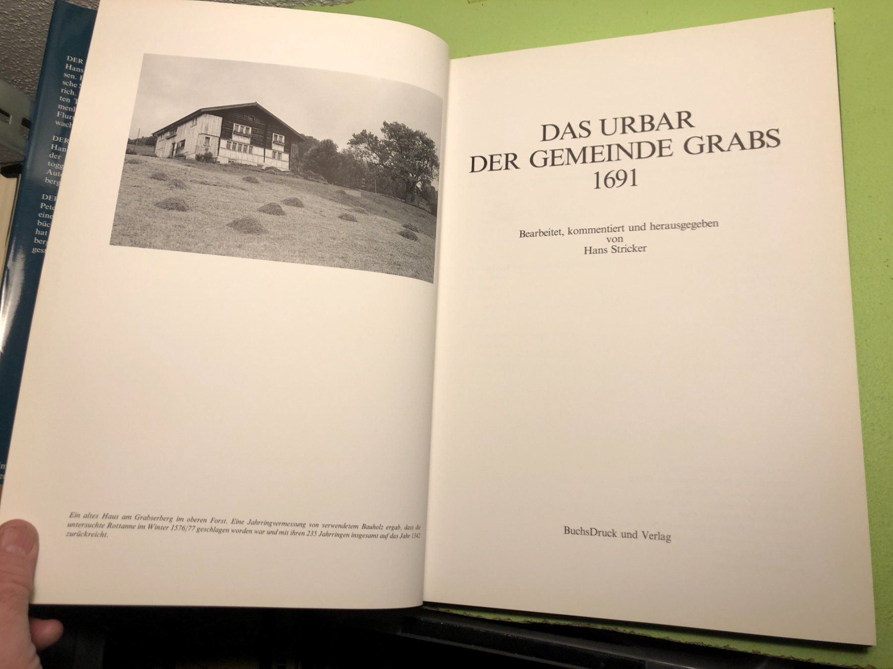 Libri: Stricker: Das Urbar der Gemeinde Grabs – Usato da Zürich venduto da allp 2