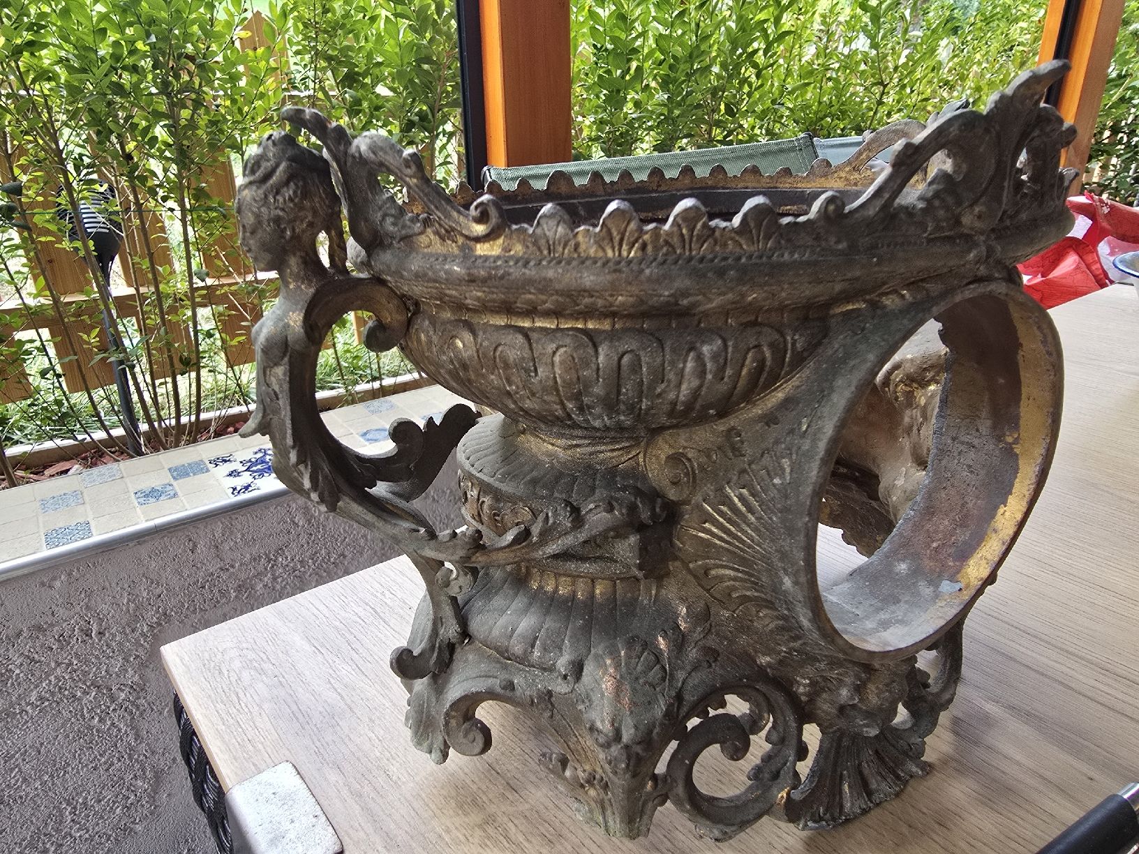 Sculture & Statue: Prunkschale Messingguss antik mit Putten gebraucht defekt – Usato da Bettingen venduto da Muombe 4