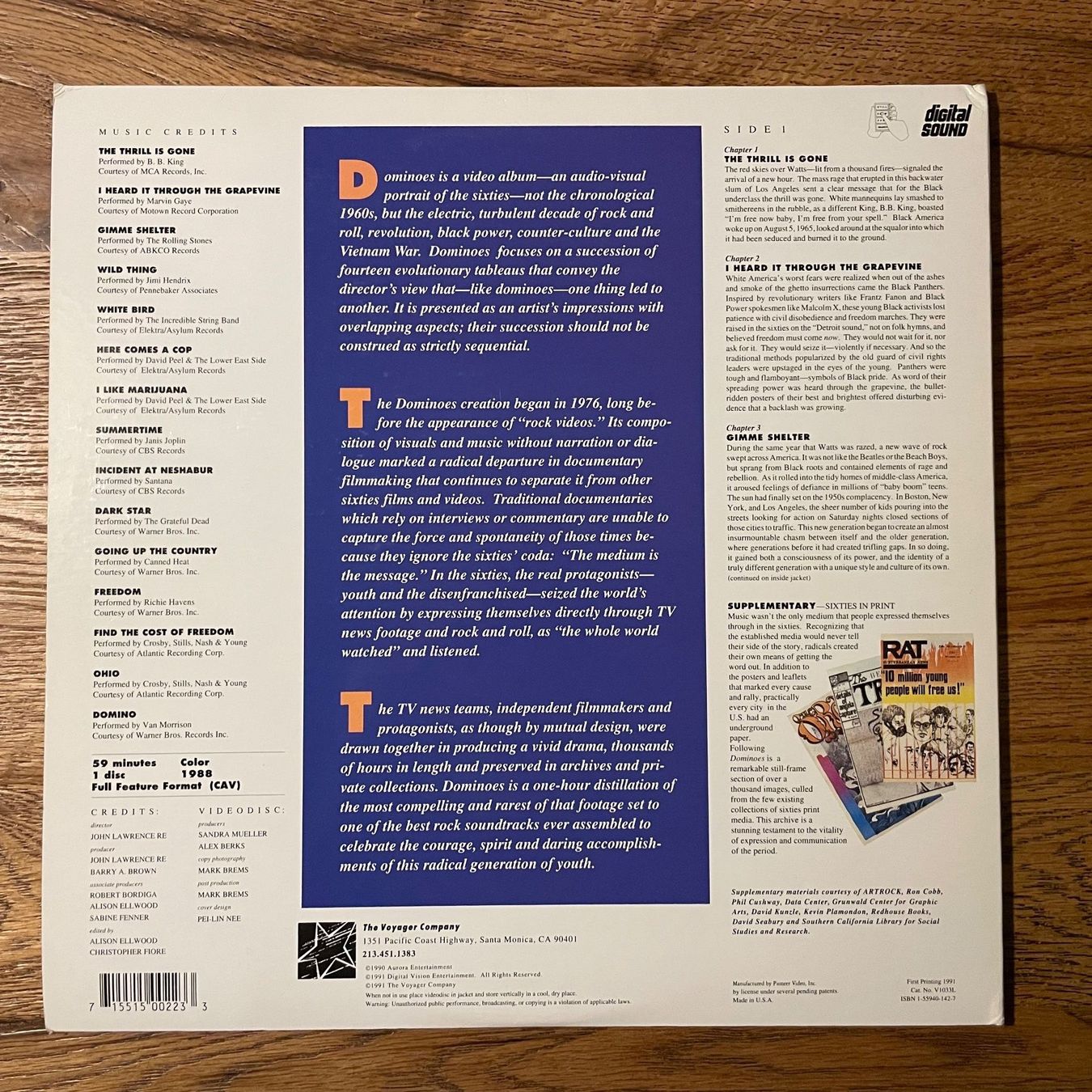 Tutti i DVDs: Dominoes - LASER DISC - LD - Englisch Original – Usato da Stans venduto da Brode 1