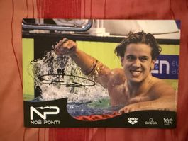Autogrammkarte Noè Ponti Schwimmer mit Signatur neu