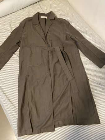 Long Coat Khaki Olive Green size S