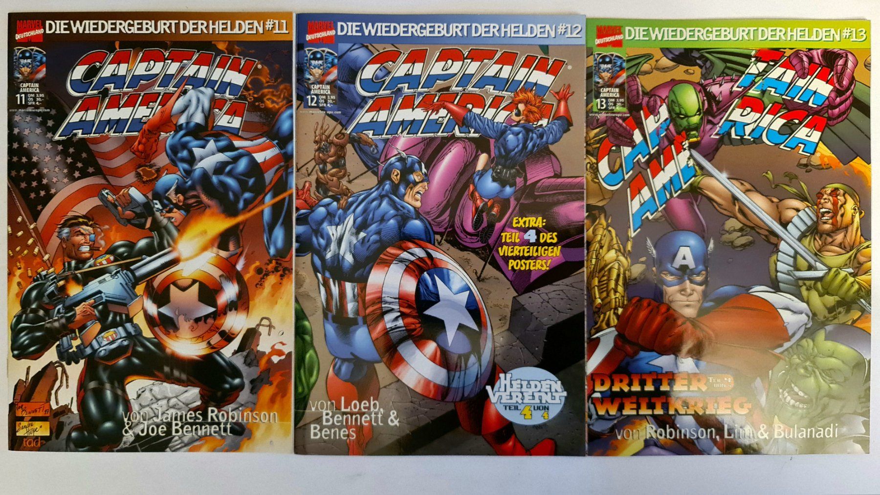 Fumetti: Captain America Comic Hefte 1-13, Marvel Deutschland – Usato da Aesch BL venduto da pri_fp8t 3