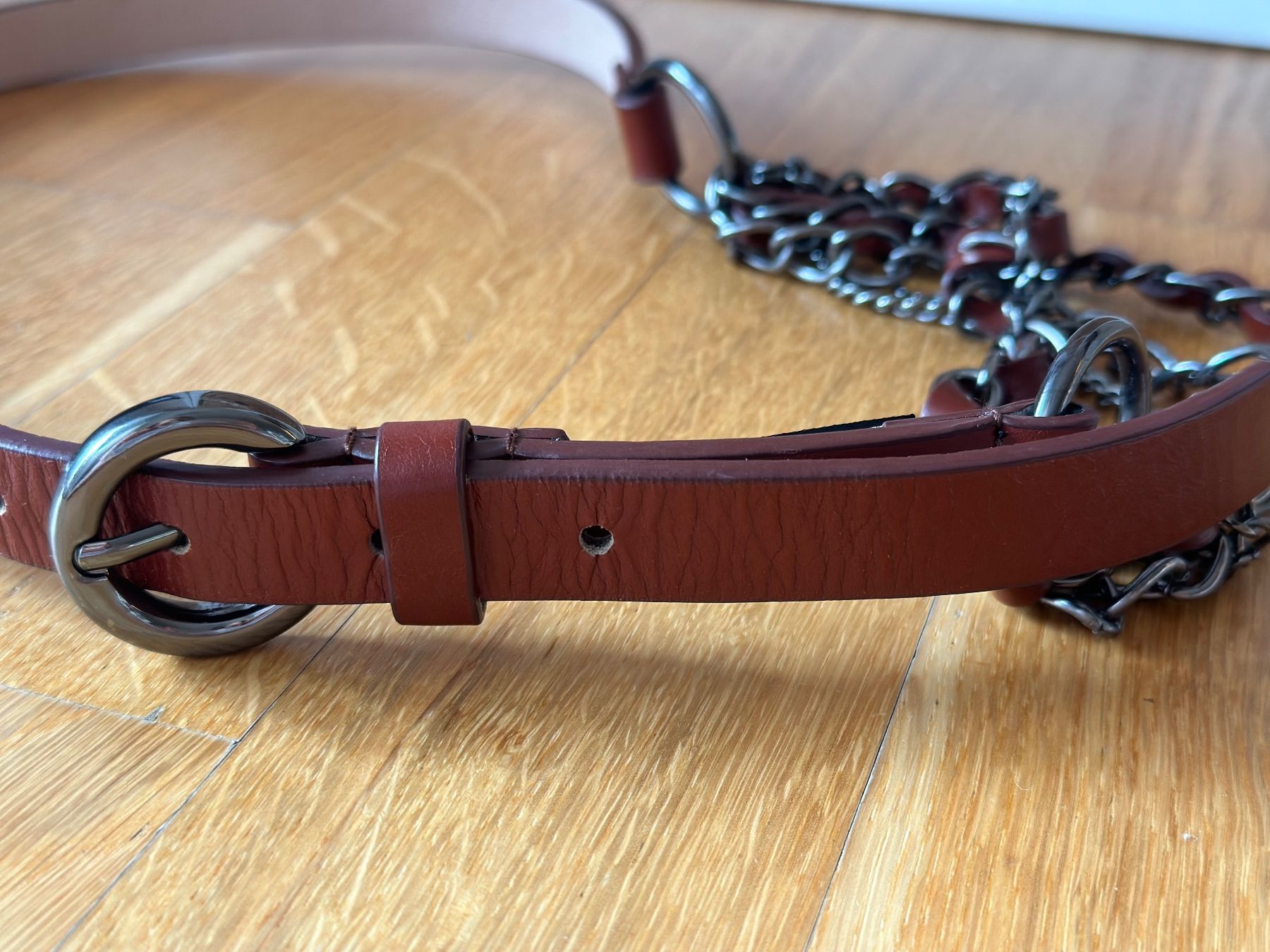 Gürtel: Naf Naf Gürtel Leder braun 85 cm – Gebraucht aus Rothenburg von wer_g9fd 4