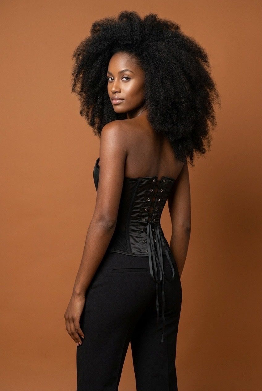 Tops: Schwarzes transparentes Bustier mit Schnürung – Neuf avec emballage d'origine à Zürich par Naebeli 1