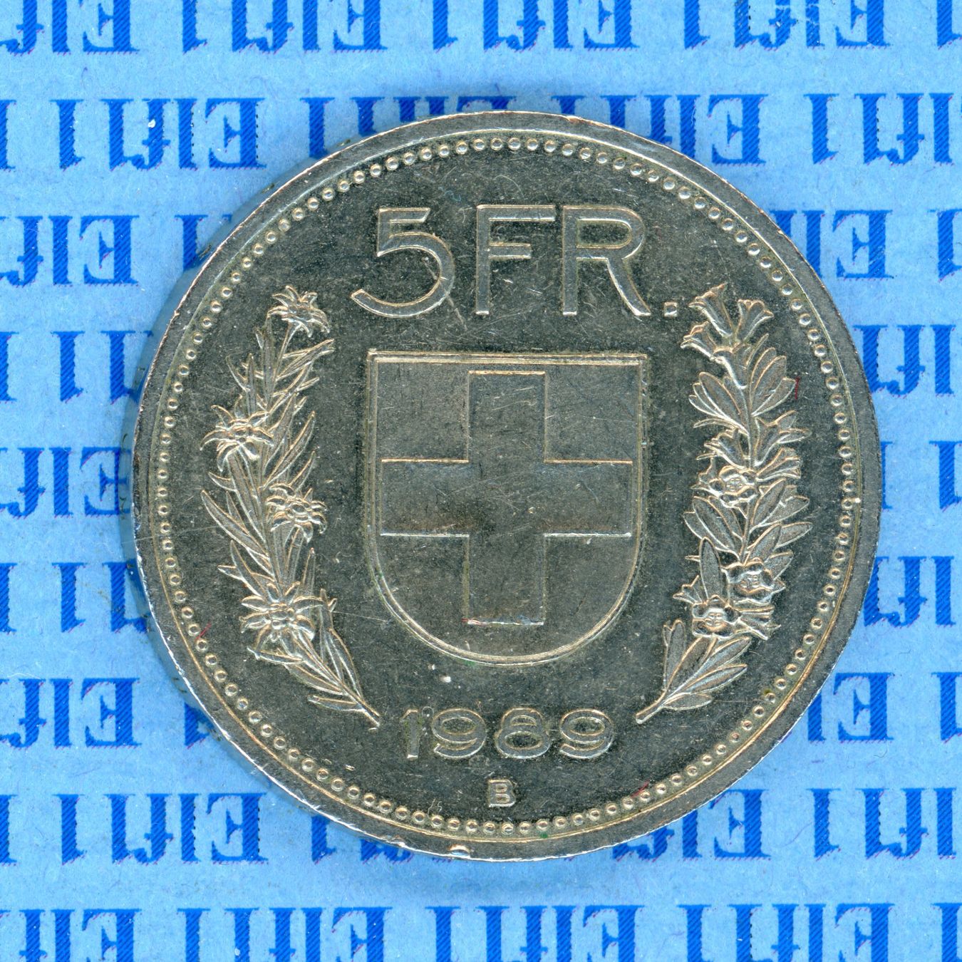 Tutti le monete: CHF___5.00 1989 -vz 5 Franken – Usato da Widnau venduto da Elf11