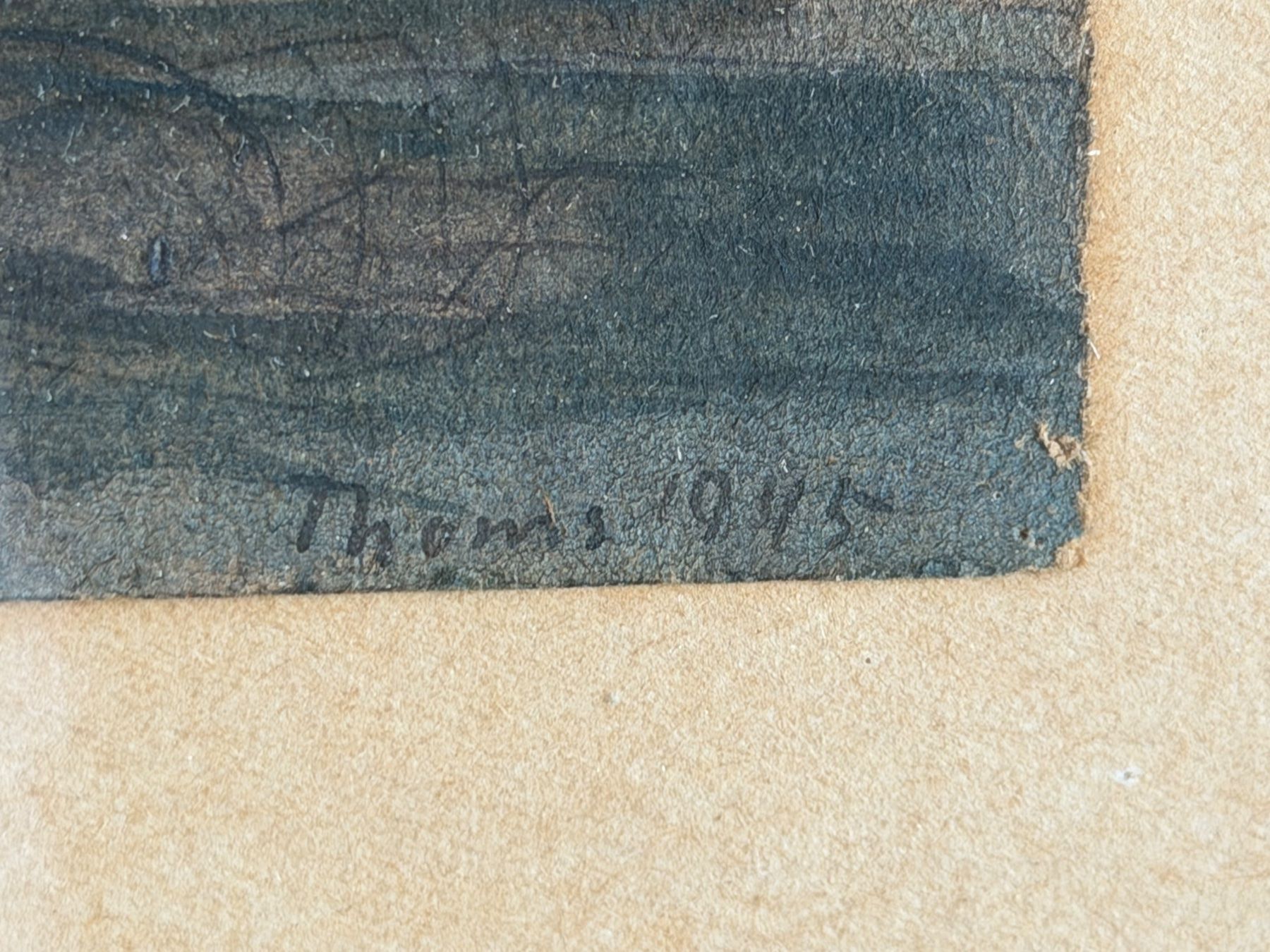 Dipinti: ERNST THOMS - Aquarell "Feldweg nach Warmsen" – Usato da Basel venduto da PAUL_ART 3