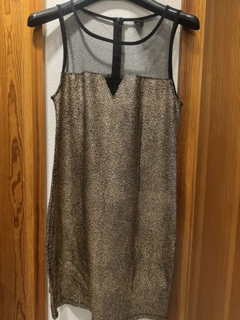 Vestito Zebra dorato taglia M con schiena scoperta