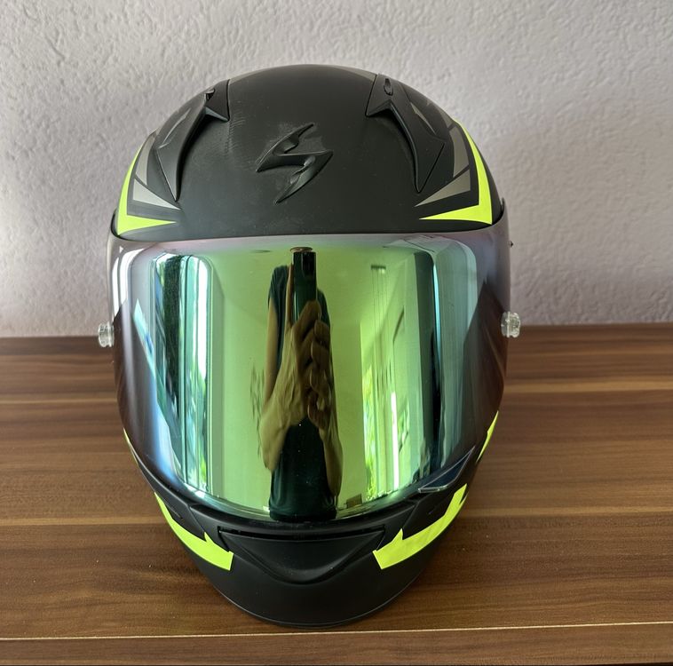 Casques & visières: Scorpion Helm Gr. M (58cm) mit Sonnenblende 🖤💛🏍️💨 – Neuf (Voir description) à Uster par seidls5 2