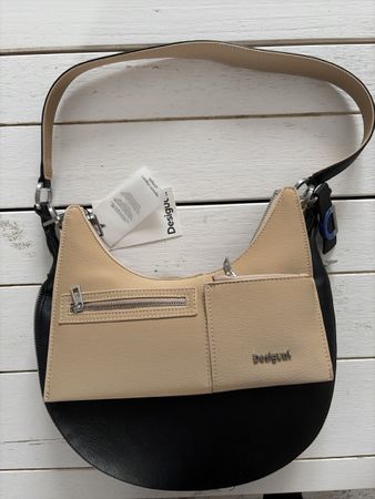 Handtasche Desigual schwarz beige neu mit Etikett