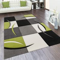 PREISVORSCHLAG ‼️ Teppich Karo Grün Grau 160x230 NEU