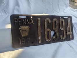 Antikes Autoschild 1917 PENNA 16994 Pennsylvania 🇺🇸
