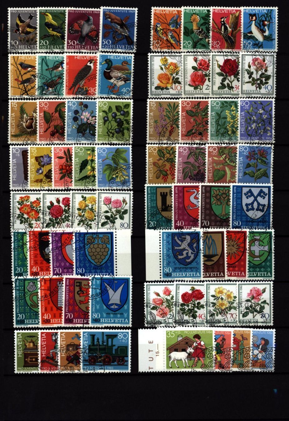 Tutti i francobolli: Pro Juventute SAMMLUNG  +2 Blocks bis 1984 (PJ511) – Usato da Seuzach venduto da Harri19 1