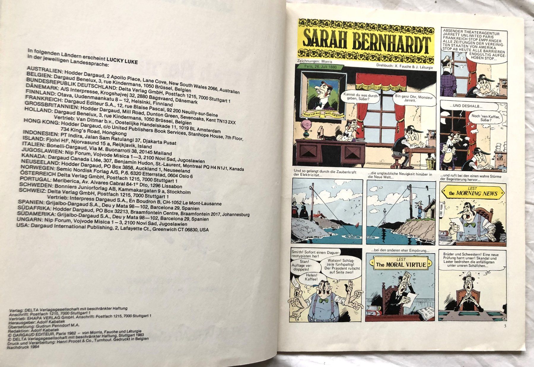 Fumetti: LUCKY LUKE - Band 35 - Sarah Bernhardt – Usato da Schaffhausen venduto da durruti 2