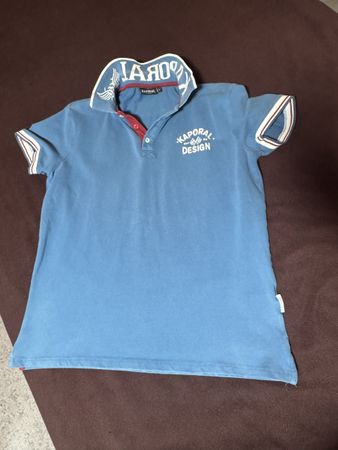 Polo Kaporal bleu avec logo taille L état correct