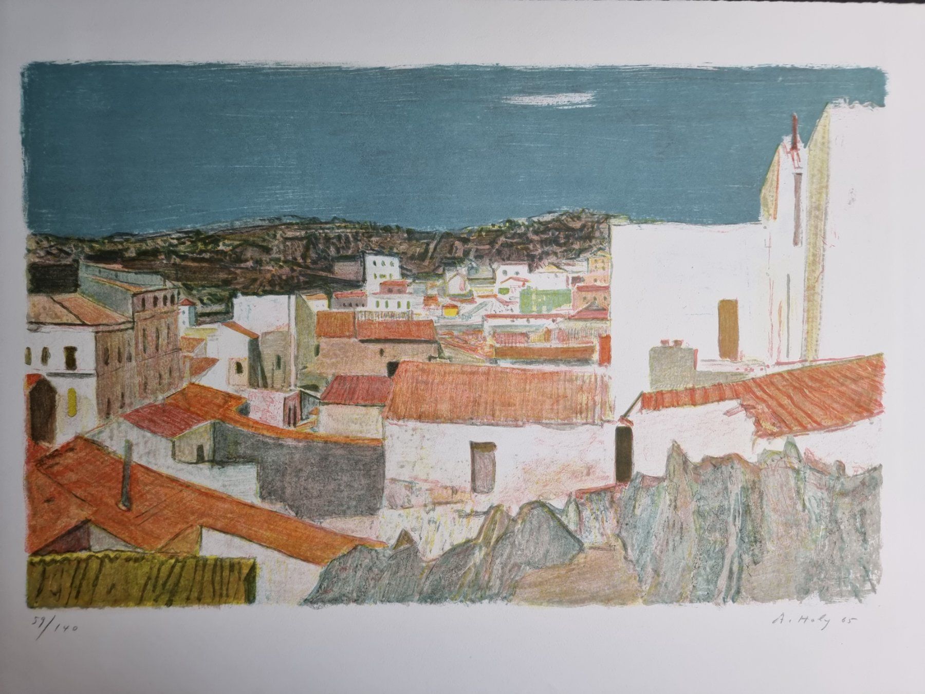 Grafiken & Lithographien: ADRIEN HOLY LITHOGRAPHIE SIGNIERT NUMMERIERT – Gebraucht aus Gersau von grafik-kunst 1