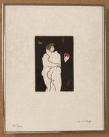 Radierung / Adam und Eva von José Ortega       (ID H265)