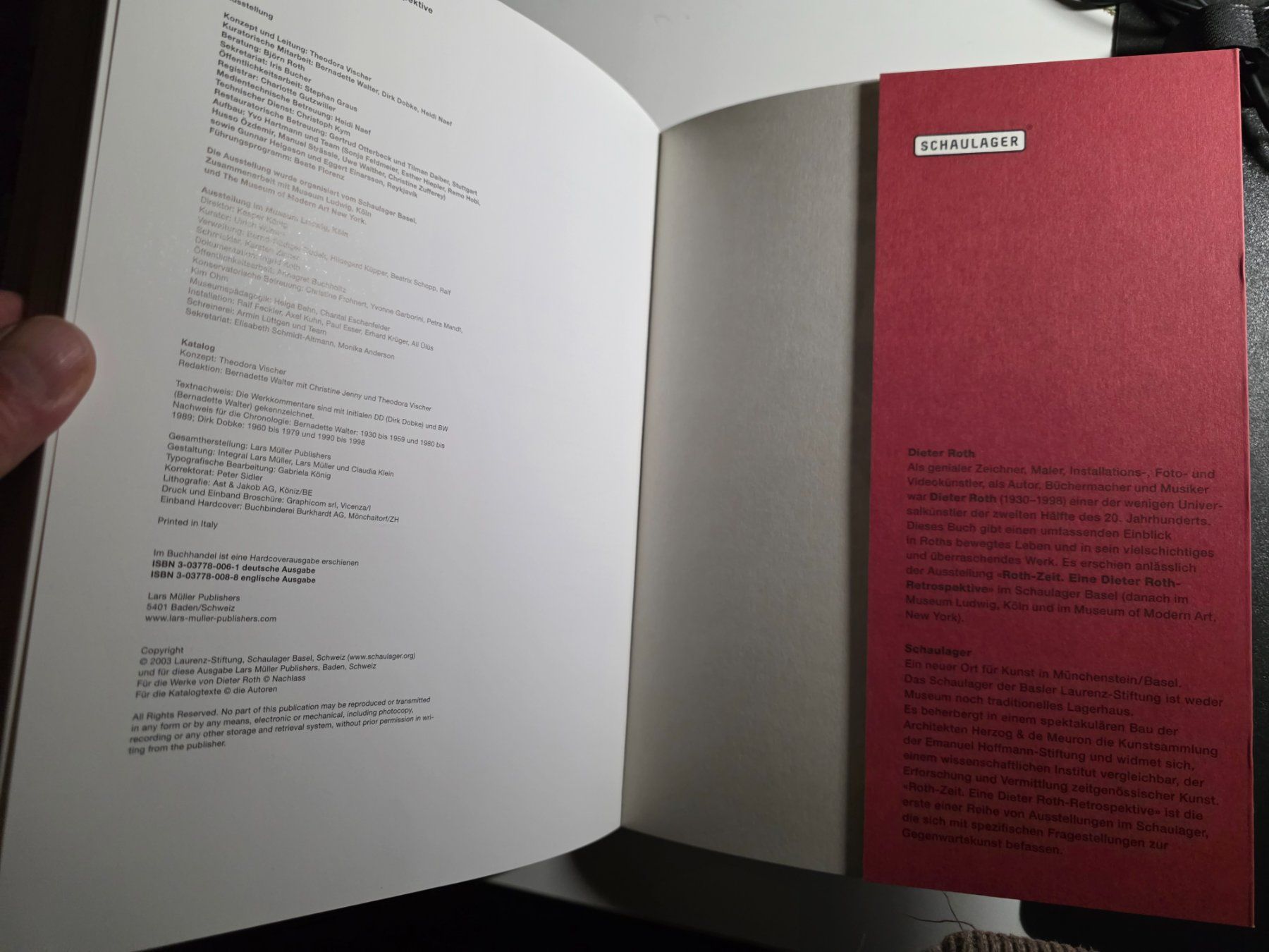 Libri: Roth Zeit - Dieter Roth Retrospektive 2003 – Usato da Walterswil BE venduto da Lonitti 5