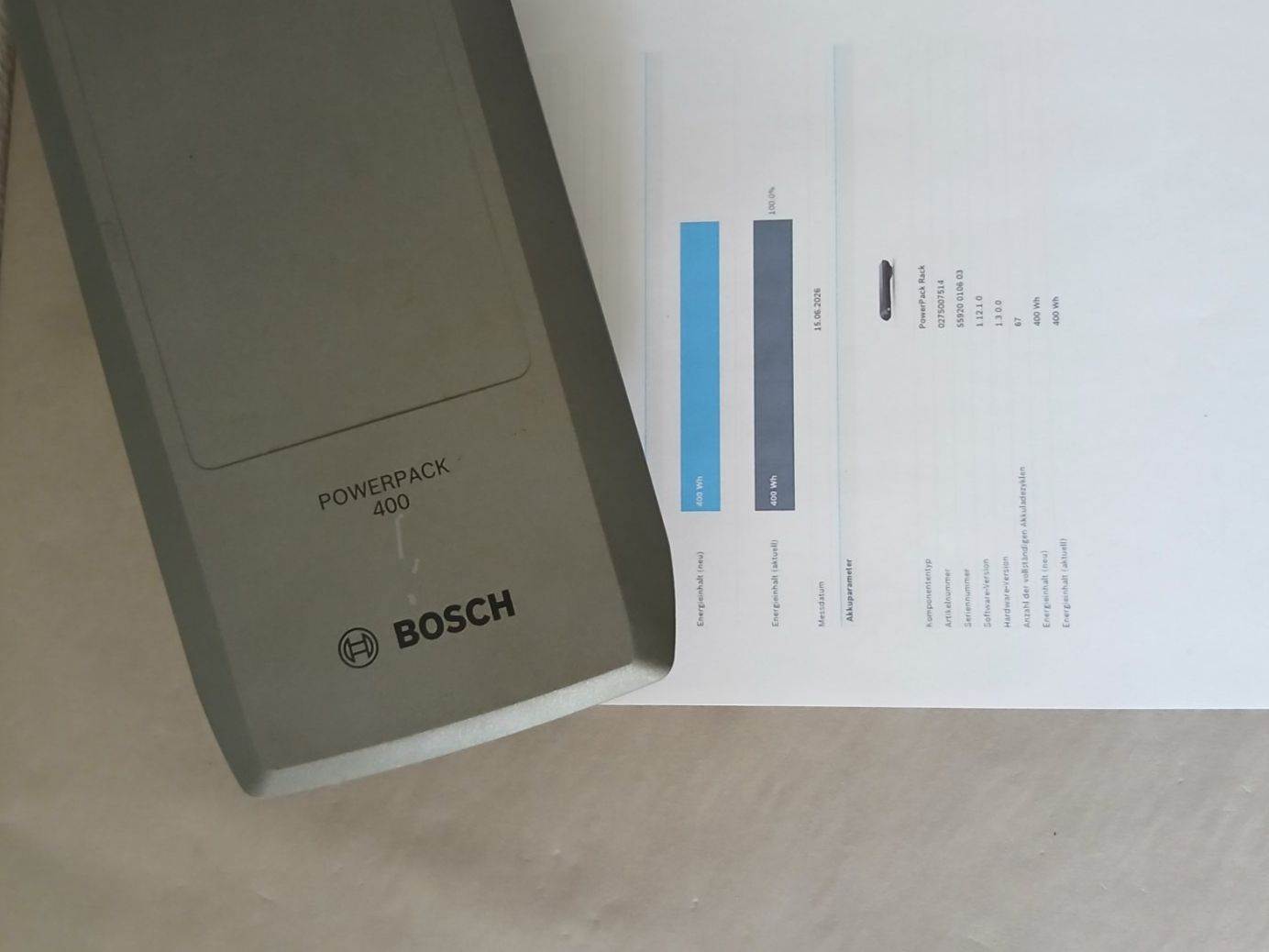 Bosch Akkus: Bosch Powerpack 400 mit 400Wh - Gepäckträger - Messbericht – Gebraucht aus Winterthur von .-thx-. 2
