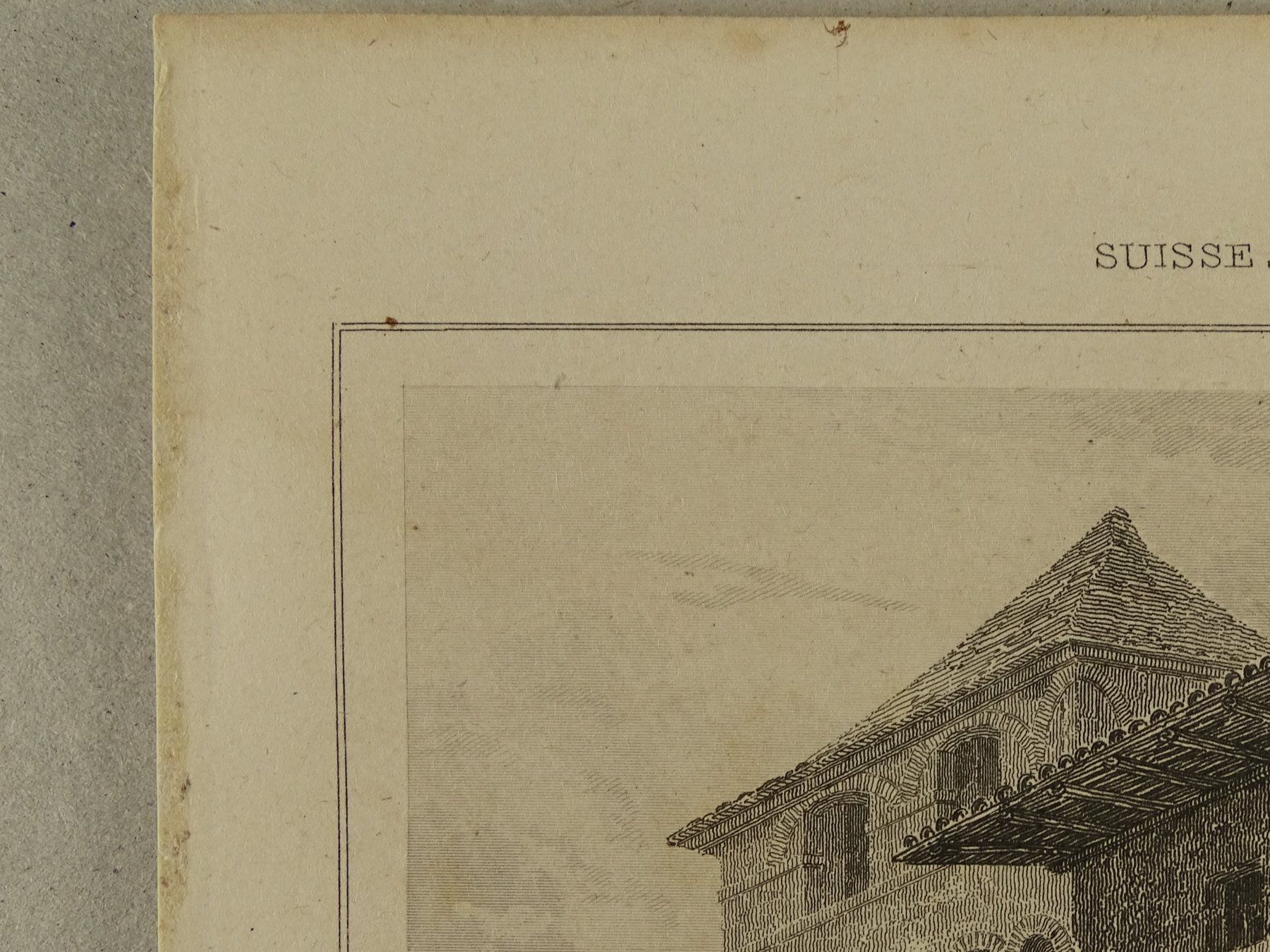Stiche: CHÂTEAU DE WUFFLENS, STAHLSTICH 1838 – Gebraucht aus Grüningen von Kartensammler 4