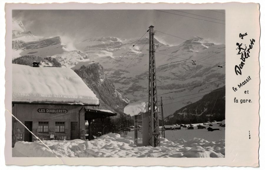 Cartoline postali: Gare de Les Diablerets, circulée 1965 – Usato da Frauenfeld venduto da POML