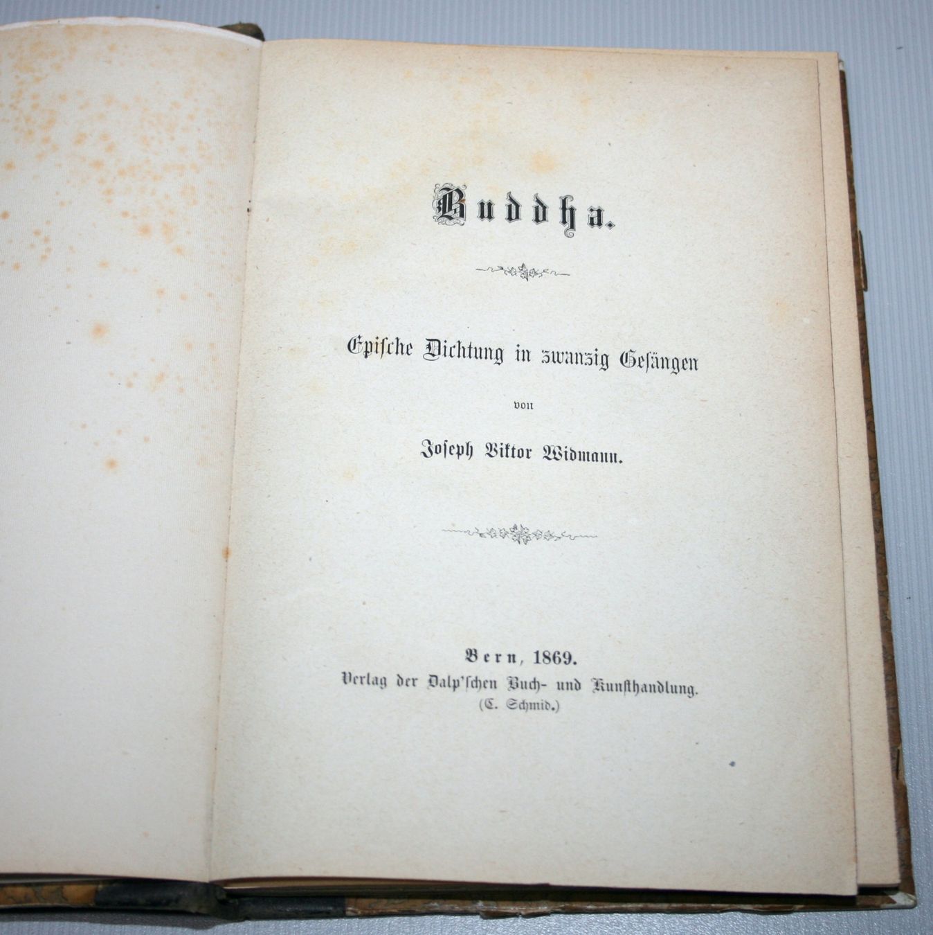 Libri: Joseph Viktor Widmann: BUDDHA, Epische Dichtungen, EA 1869 – Usato da Schaffhausen venduto da Kartenprofi 1
