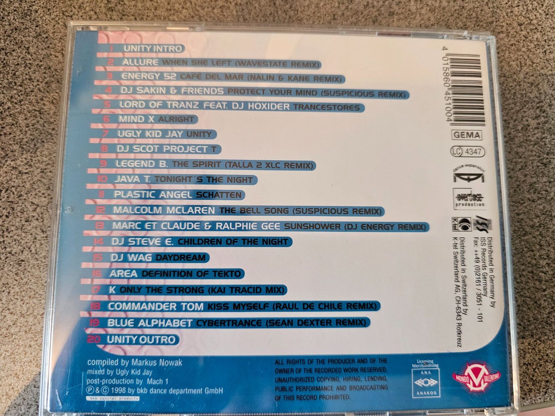 CDs: Unity 98/DJ/Streetparade – Gebraucht aus Bremgarten AG von musiccollector 1